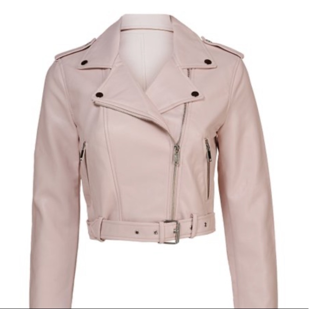 Forever21 pink faux leather jacket